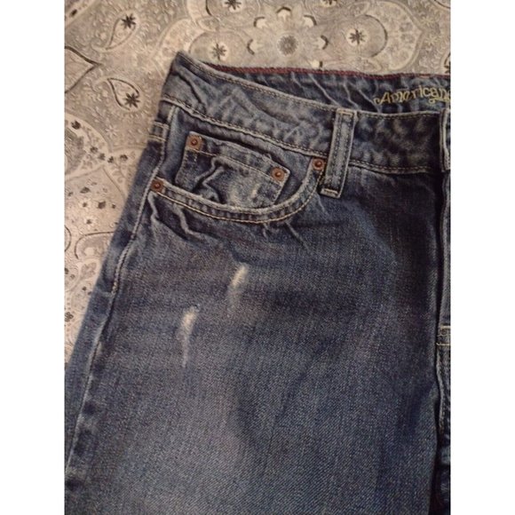 Womens American Eagle Size 8 Regular Fit Favorite Denim Blue Jeans Waist 30 - Picture 11 of 12